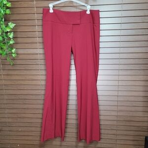 The Limited Drew Fit Burgundy Flare Leg Mid-rise Women's Dress Pants size 10